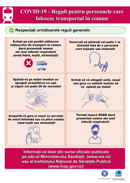 COVID-19 - Reguli pentru persoanele care folosesc transportul în comun