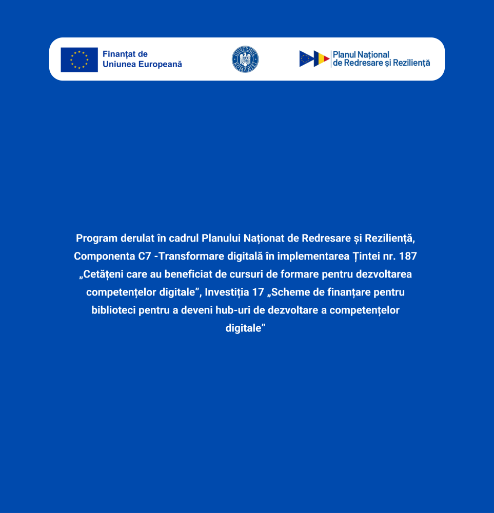 Cursuri gratuite de dezvoltare a competențelor digitale de bază în perioada noiembrie 2025 - aprilie 2026 la Biblioteca Comunală Găgești