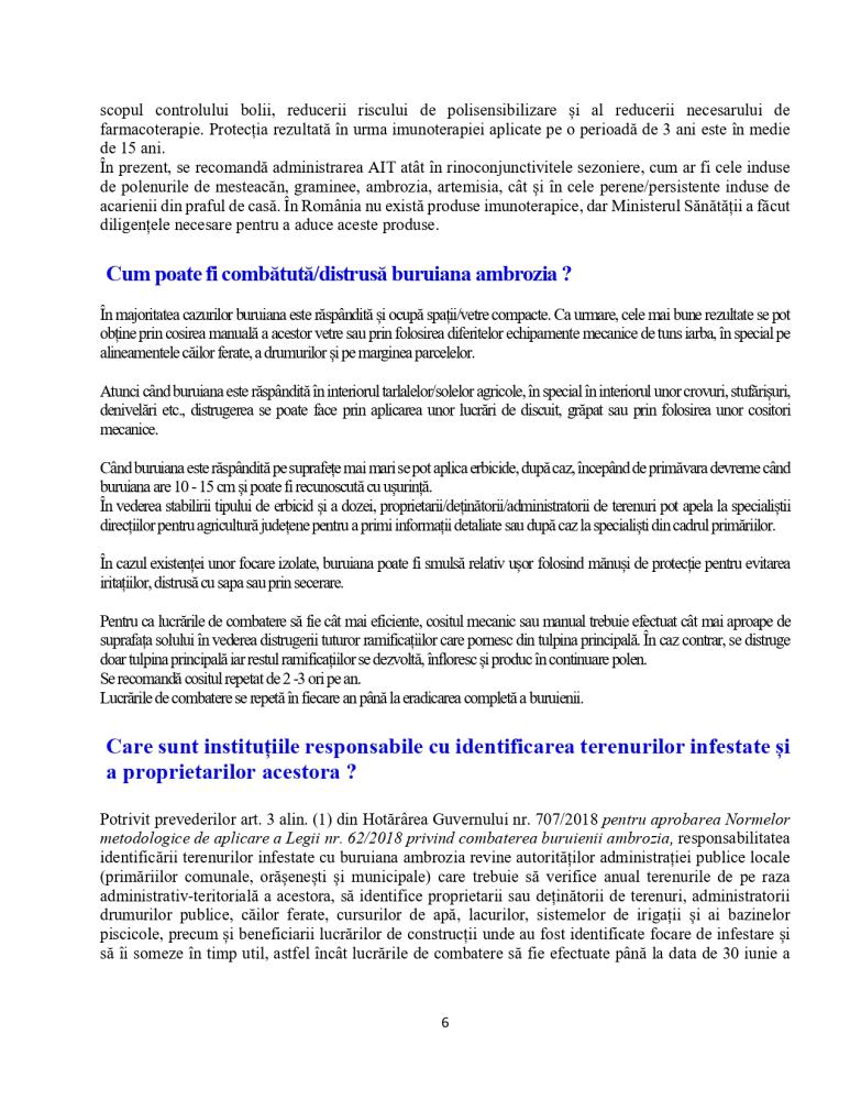 Ambrozia (prezentare și combatere)