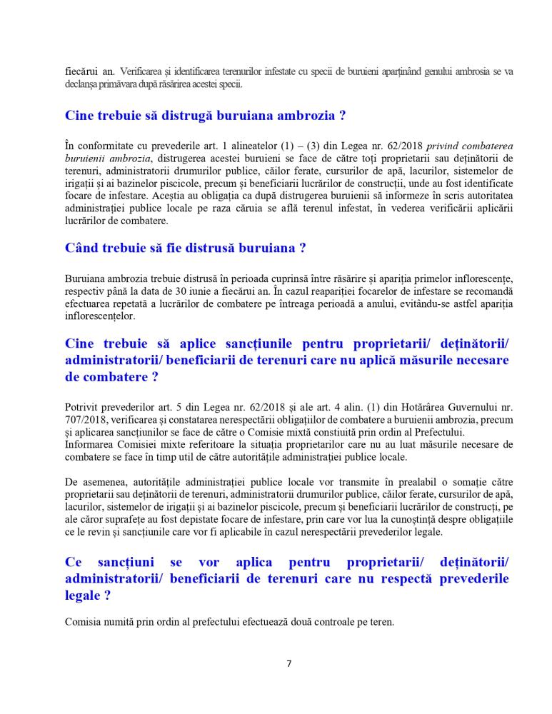 Ambrozia (prezentare și combatere)