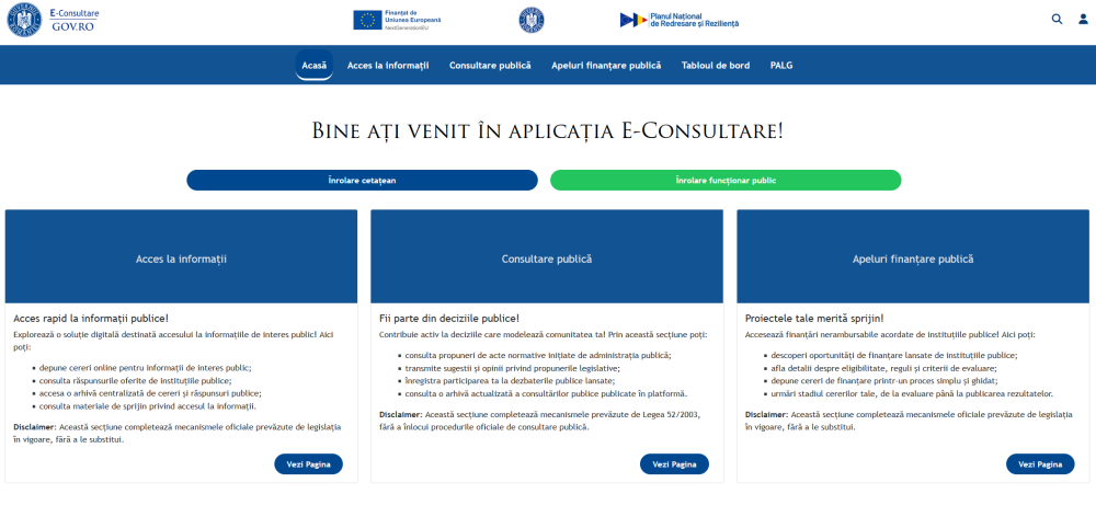 Platforma E-consultare